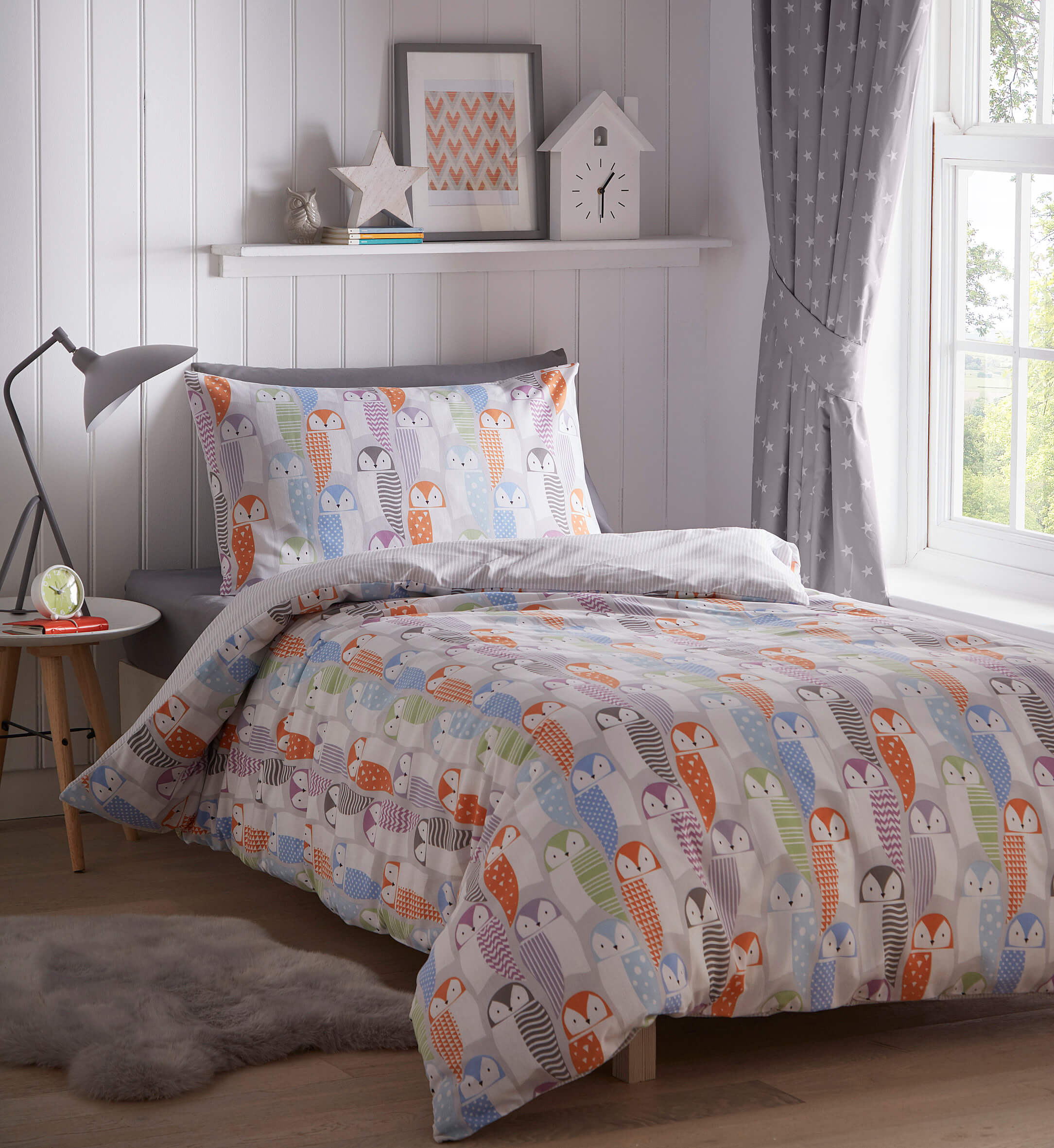 Owls Double Bed Duvet Set The Bedlinen Company Cork