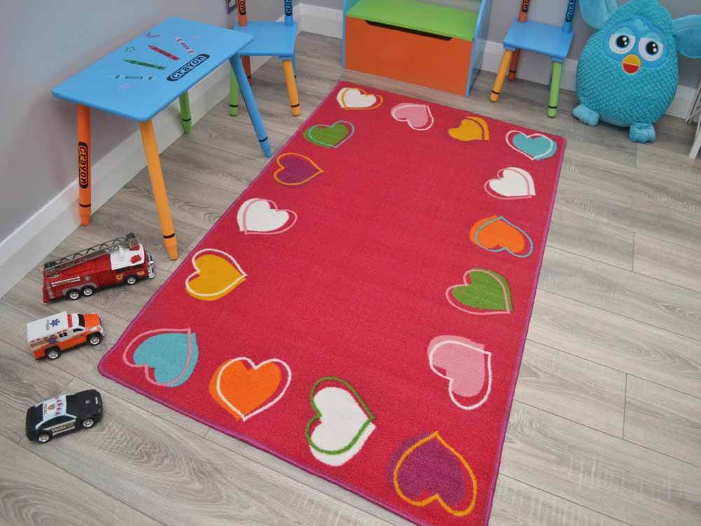 Hearts Rug 80cm x 120cm The Bedlinen Company Cork