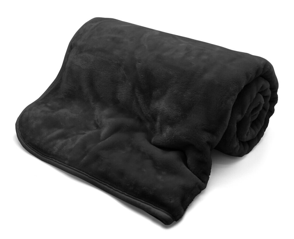 Fleece Blanket Black The Bedlinen Company Cork